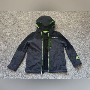 ZeroXposur Charcoal and Black Jacket with Neon Highlights